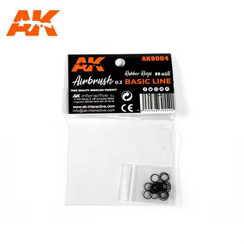 AK9004 RUBBER RINGS (20 UNITS) FOR AK AIRBRUSH