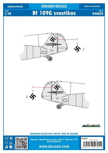 Eduard D48028 Messerschmitt Bf 109G Svastikas 1/48