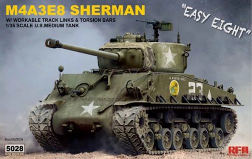 Rye Field Models 5028 SHERMAN M4A3E8 WITH WORKABLE TRACK LINKS 1/35