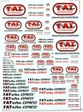 DMC Decals SP-094 F.A.T. Turbo sponsordecals 1/24 - 1/32 - 1/43