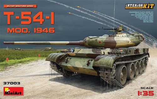 MiniArt 37003 T-54-1 SOVIET MEDIUM TANK med interiør 1/35 