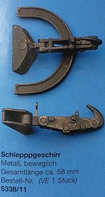 Aero-naut 533811 træksele 60 metal, bevægelig, længde ca. 58 mm