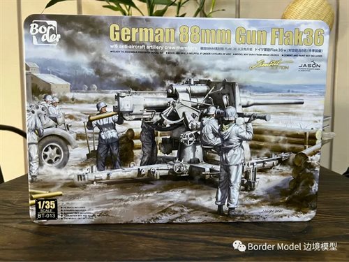 Border Model BT013 German 88mm Gun flak36 W/6 anti-aircraft artillery crew members 1/35