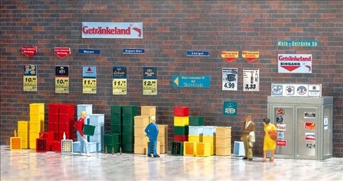 Busch 1134 Øl- og sodavandskasser, H0
