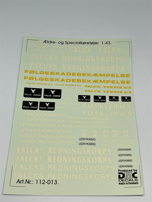 DMC Decals DP 112-013 Ældre & Specialkøretøjerkøretøjer 1:43