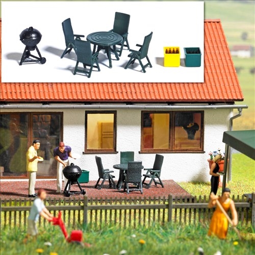 Busch 1190 Havemøbler og grill, H0