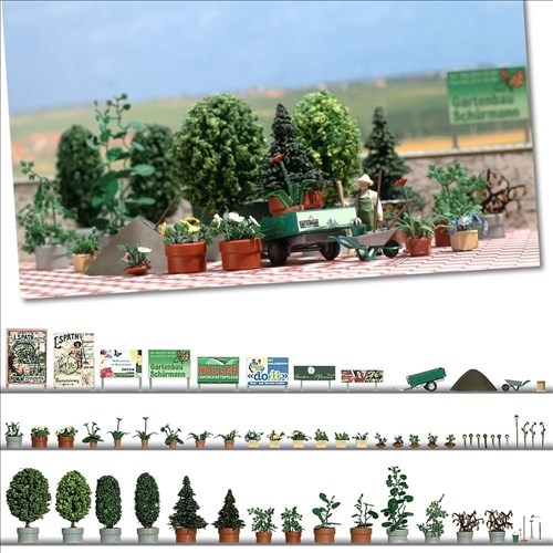 Busch 1211 Blomster- og plantekasse sæt, H0
