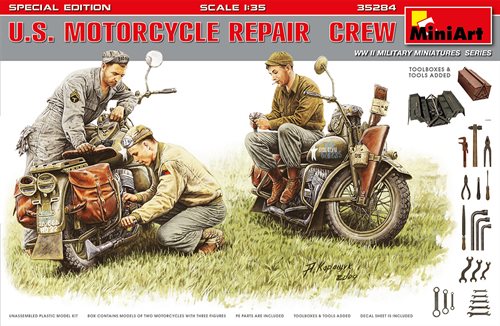 Mini Art 35284 US motorcykel reparations mandskab special edition 1/35 