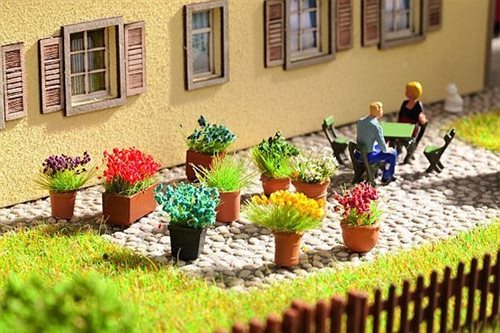Noch 14031 Laser-Cut mini  blomster i potte H0