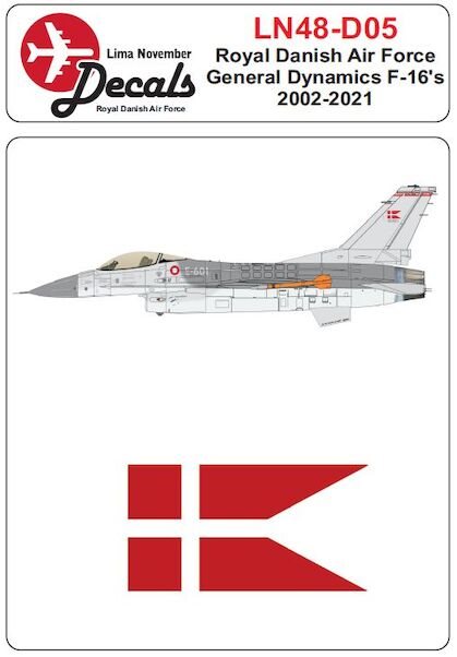 LN48-D05 Decals RDAF/Royal Danish Air Force General-Dynamics F-16