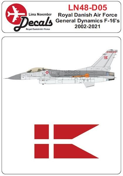 LN48-D05 Decals RDAF/Royal Danish Air Force General-Dynamics F-16
