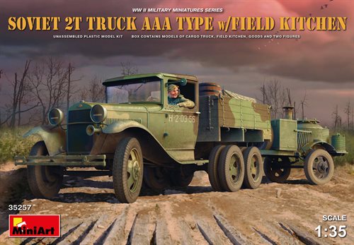 Mini Art 35257  Sovjet 2 t truck AAA type med feltkøkken 1/35