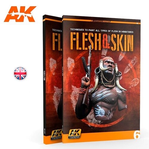 AK Interactive AK 241 FLESH & SKIN: Techniques to paint all types of flesh in miniatures (ENG)