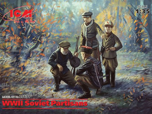 ICM 35631 Sovjettiske partisaner WWII 4 figurer 1/35