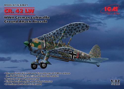 ICM 32021 CR.42 LW WWII German luftwaff ground attack aircraft 1/32