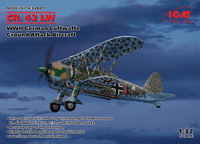 ICM 32021 CR.42 LW WWII Tysk luftwaff jordangrebsfly 1/32