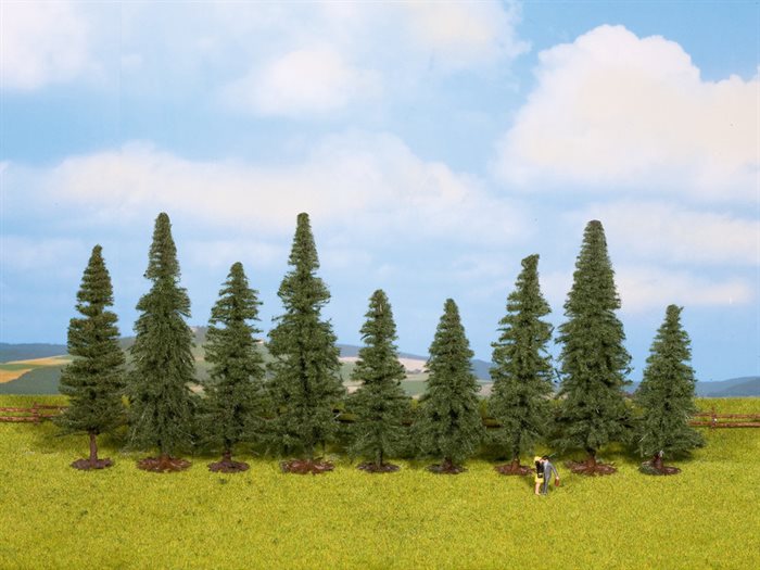 Noch 25086 Grantræer, 9 stk, ca 8-12 cm høje, H0