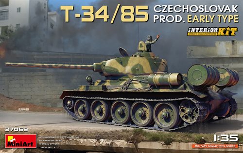 MiniArt 37069 T-34/85 Czechoslovak Prod. early med interiør 1/35