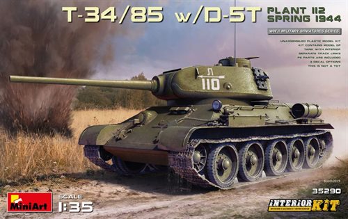 MiniArt 35290 T-34/85 w/D-5T. PLANT 112. SPRING 1944. INTERIOR KIT 1/35