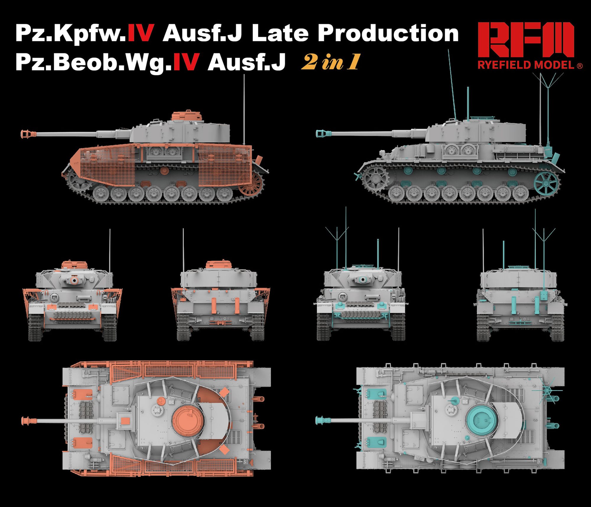 RFM 5033 PZ.KPFW.IV AUSF.J LATE PRODUCTION /PZ.BEOB.WG.IV AUSF.J 2 IN 1 ...