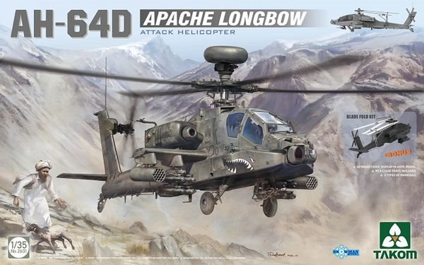 Takom 2601 AH-64D Apache Longbow, 1/35