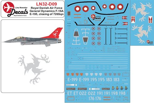 LN32-D09 Royal Danish Air Force F-16A E-195, closing of 726 Sqn.