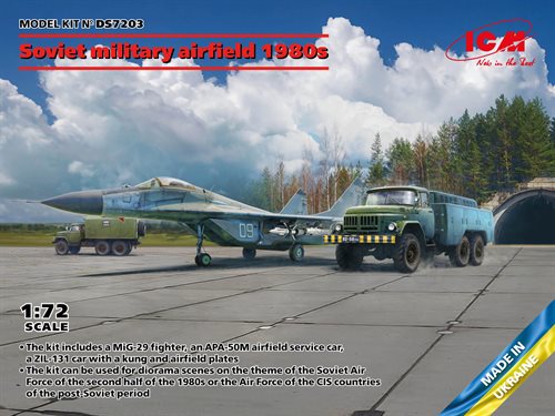 ICM DS7203 Sovjettisk flybase 1980,erne Mikojan-29 APA 50M ATZ-5 PAG-14 1/72