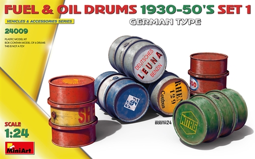 MiniArt 24009 MiniArt FUEL & OIL DRUMS 1930-50’S SET 1. tysk 1/24