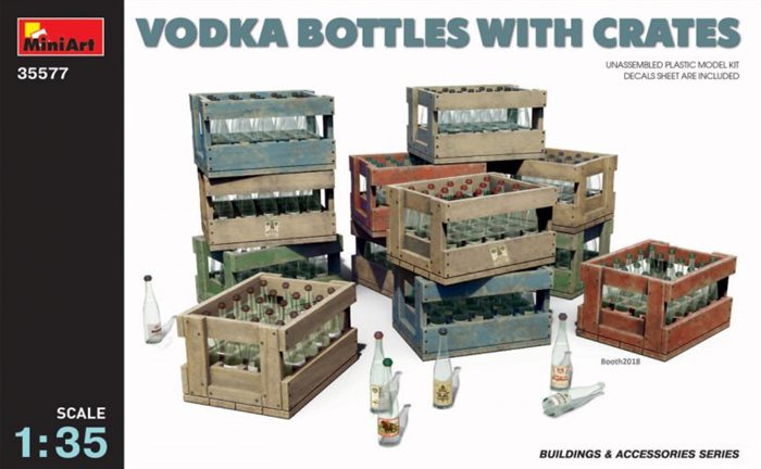 MiniArt 35577 VODKA BOTTLES WITH CRATES 1/35