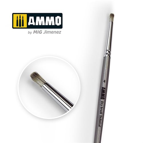 Ammo by MIG 8701  4 AMMO Drybrush Technical Brush