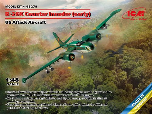 ICM 48278 B-26K Counter Invader (early), Amerikansk angrebsfly 1/48