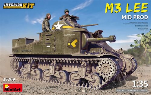 MiniArt 35209 M3 LEE MID PROD med interiør 1/35 