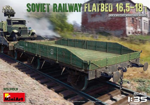 MiniArt 35303 Sovjetisk jernbanevogn flad 16,5-18t