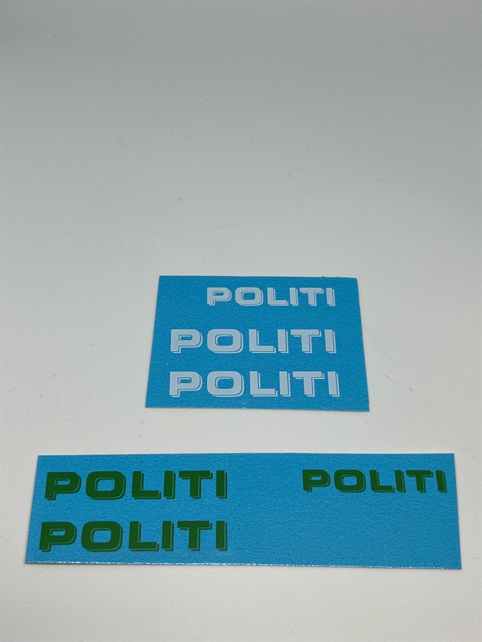 DMC Decals 24-22 Politi-DK Hvid/Grøn