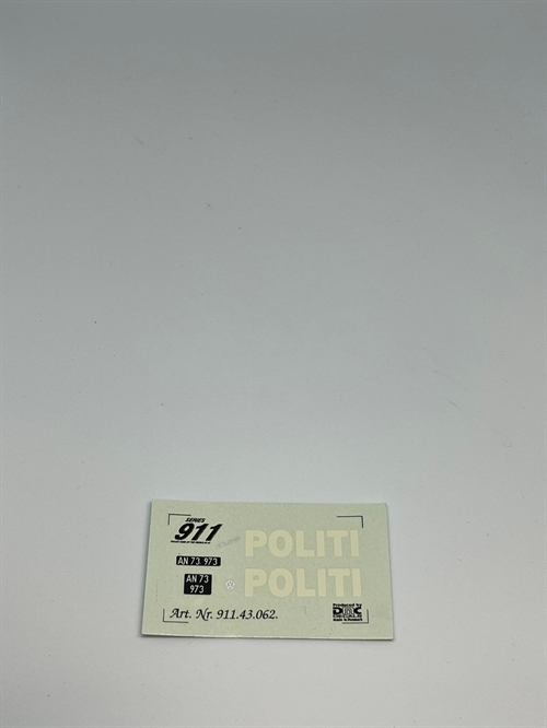 DMC Decals DP 911.43.062 Politi 1:43