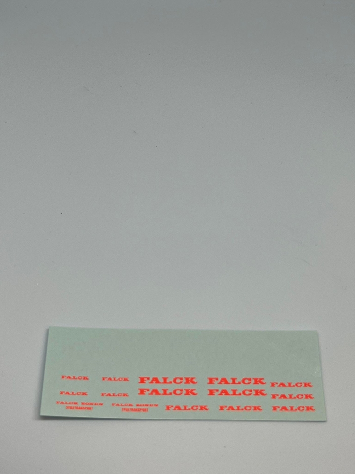 DMC Decals DP 112-126 Falck flouriserende røde tekster 1:43