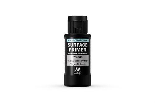 Vallejo 73660 AUXILIARY GLOSS BLACK PRIMER, 60ML. 