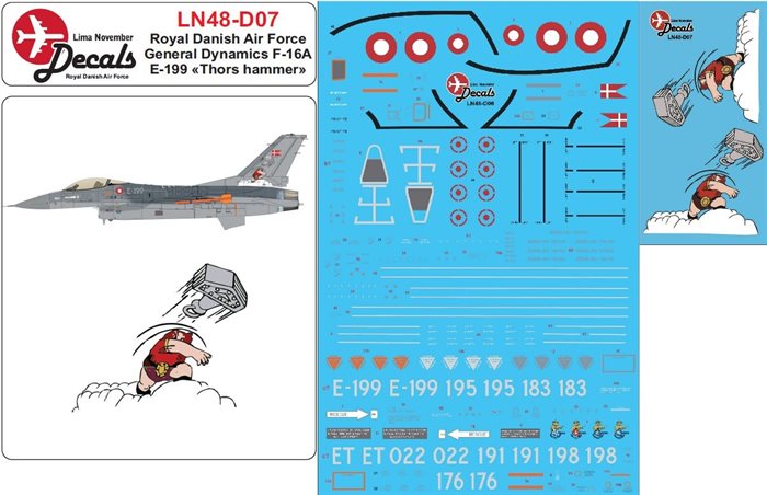 LN48-D07 Royal Danish Air Force F-16A E-199 "Thors Hammer"