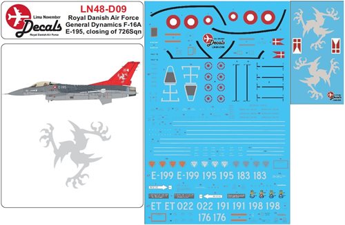 LN48-D09 Royal Danish Air Force F-16A E-195, closing of 726 Sqn.