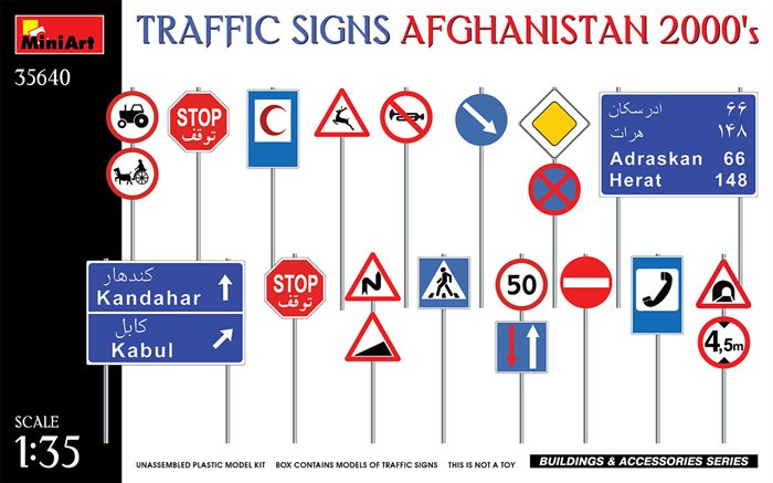 MiniArt 35640 Trafik skilte Afghanistan 2000 1/35