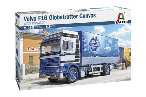 Italeri 3945 VOLVO F16 GLOBETROTTER CANVAS WITH ELEVATOR  1/24