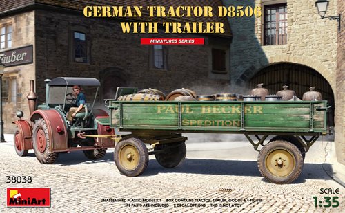 MiniArt 38038 Tysk Traktor D8506 med trailer 1/35 