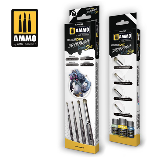 Ammo by MIG 7607 Premium Dio Drybrush Set