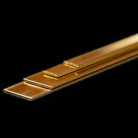 K&S Metal 5078 Messing strip. 2 stk. 0,032mm x ( 6,35mm & 12,7mm) x 304,8mm 