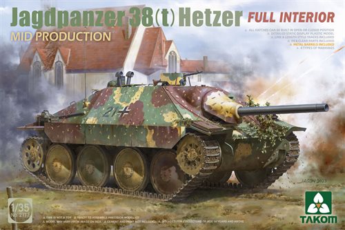 Takom 2171 Jagdpanzer 38(t) Hetzer Mid Production With Full Interior 1/35