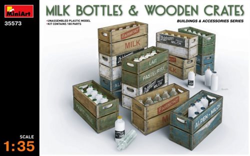 MiniArt 35573 MILK BOTTLES & WOODEN CRATES 1/35