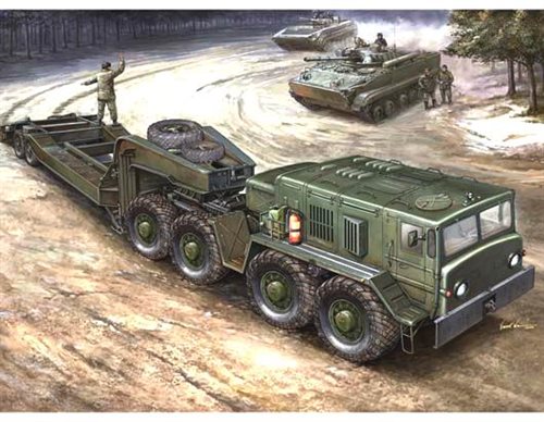 Trumpeter 00212 MAZ-537G Late Production type with MAZ/ChMZAP-5247G semitraiier - 1:35