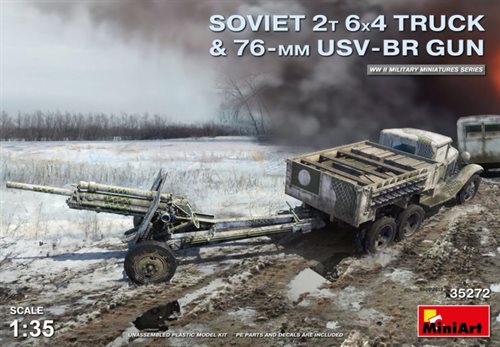 MiniArt 35272 SOVIET 2T 6X4 TRUCK & 76-mm USV-BR GUN 1/35