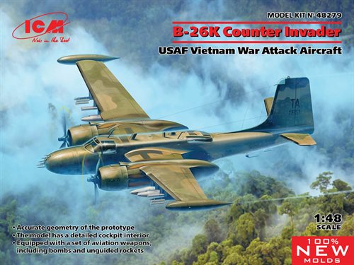 ICM 48279 B26K Counter Invader USAF Vietnamkrig angrebs fly 1/48