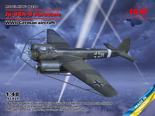 ICM 48230 Junkers Ju 88 A-8 Paravane WWII 1/48